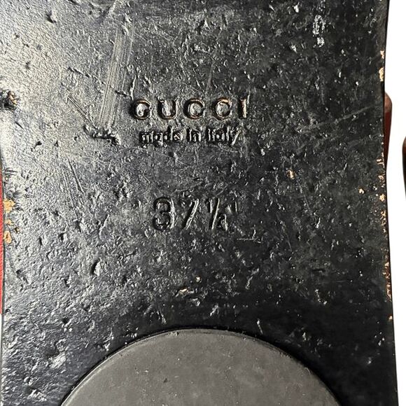 Gucci Marmont GG Thong Sandals Red Leather EU 37.5 US 7.5 w/ Box & Dust Bag - Picture 9 of 10